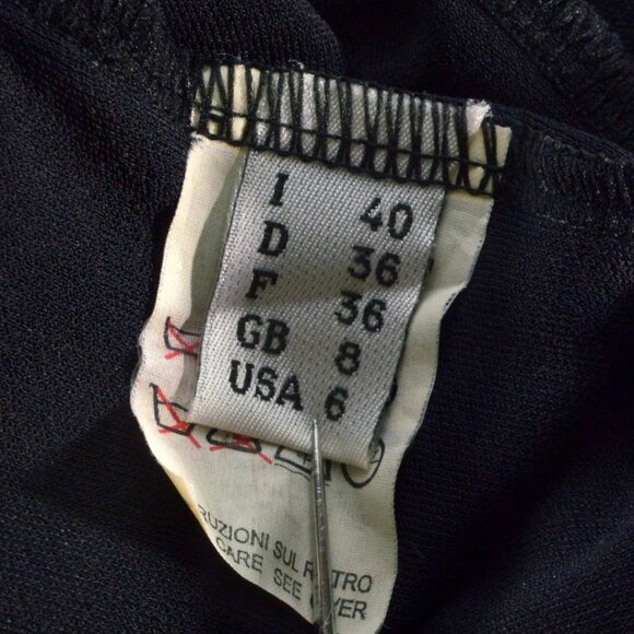 Moschino Cheap And Chick Stretch Black Cocktail Dress Size 6 - Picture 6 of 6